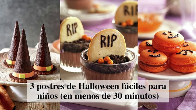 3 postres de Halloween fáciles para niños (en menos de 30 minutos)