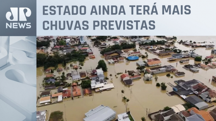 Cidades de Santa Catarina estão alagadas após passagem de ciclone extratropical