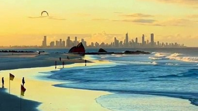 Coucher de soleil sur la Gold Coast en Australie !