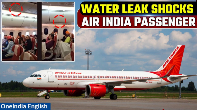 Watch: Air India Passengers Shocked as Water Streams Down Overhead Bins Mid-Flight | Oneindia News