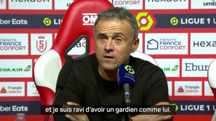 12e j. - Luis Enrique : "Donnarumma ? Je suis ravi d'avoir un gardien comme lui"