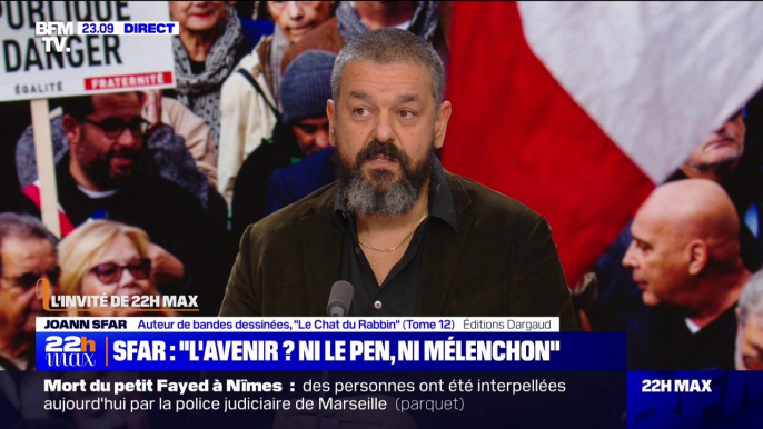 Marche contre l'antisémitisme: "Jean-Luc Mélenchon a été indécent et évidemment la venue de Marine Le Pen était une manière de s'acheter une virginité", estime Joann Sfar