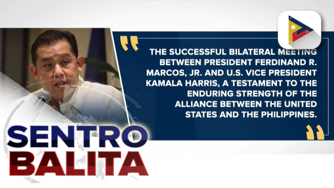 Bilateral meeting nina PBBM at U.S. VP Harris, inaasahang magbibigay benepisyo sa Pilipinas ayon kay House Speaker Romualdez