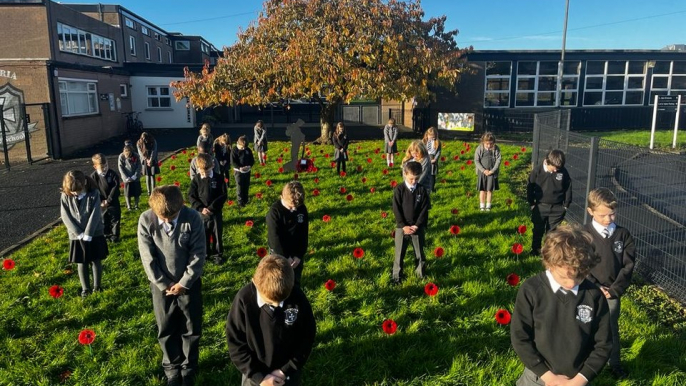 Victoria Primary School pupils hold Remembrance event