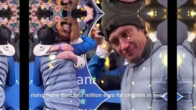 Emotional Vernon Kay hugs his mum and dad as he COMPLETES gruelling Ultramarathon for Children In Need fundraising a total of £4MILLION