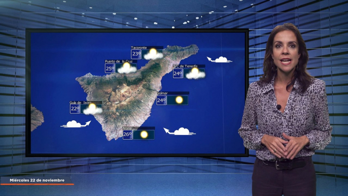 La previsión del tiempo en Canarias para el 22 de noviembre de 2023, en Atlántico Televisión.