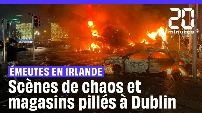 Irlande : Scènes de chaos et magasins pillés à Dublin après l'attaque au couteau #shorts