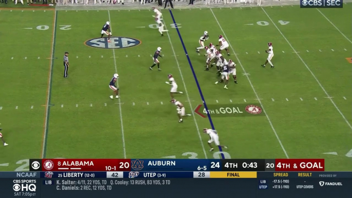 No. 8 Alabama STUNS Auburn With LAST MINUTE TD To Win Iron Bowl I Game Recap I CBS Sports