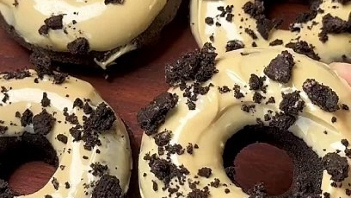 6_Oreo donuts 5-Ingredient recipe⏳ #easyrecipe #fypシ #yummyfood #oreo #donuts #doughnuts