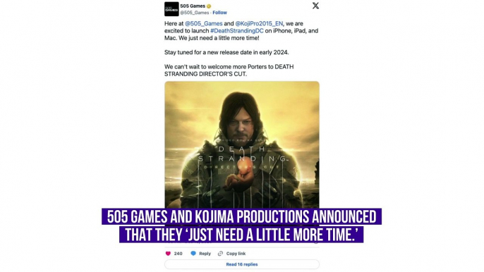 Death Stranding release for Mac and iPhone delayed to next year