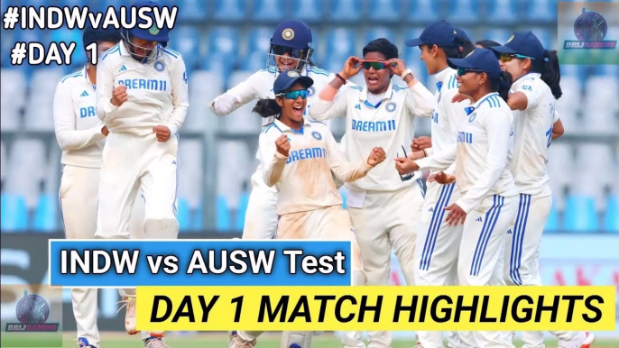 India Women vs Australia Women 1st Test Day 1 highlights of 2023 | INDW vs AUSW 1st Test Day 1 highlights of 2023