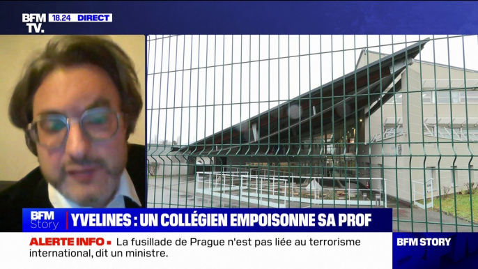 Professeure empoisonnée dans les Yvelines: "Il ne peut pas s'agir d'une mauvaise blague", pour Maxime Reppert (vice-président du Syndicat national des lycées, collèges, écoles et du supérieur)