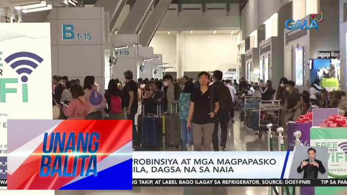 Mga uuwi sa probinsya at mga magpapasko sa Metro Manila, dagsa sa NAIA | UB