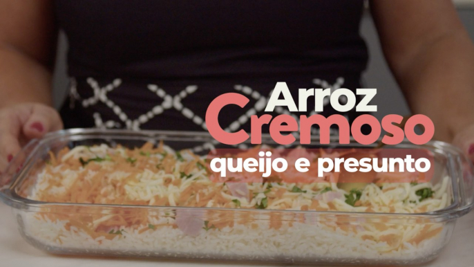 ARROZ CREMOSO COM QUEIJO E PRESUNTO