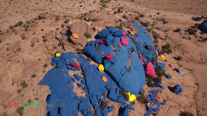 Tafraout Painted Rocks by Drone الصخور الملونة بتافراوت بالدرون