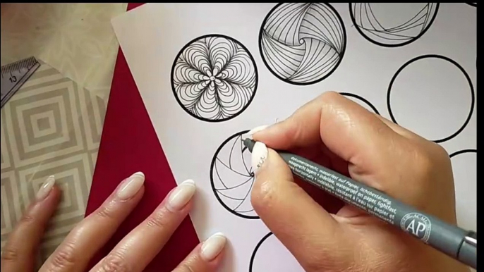 Pattern "12"   Zentangle art  doodle art