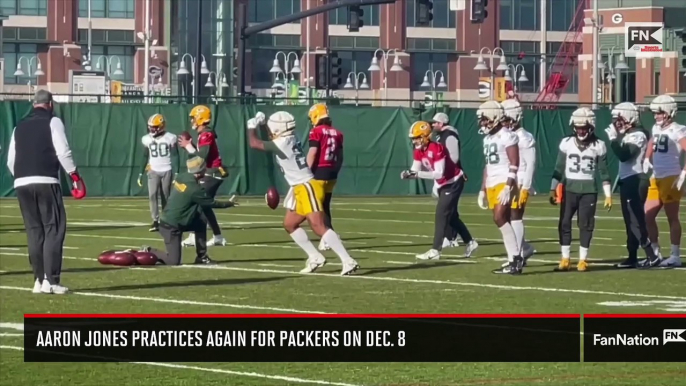 Aaron Jones Practices Again for Packers on Dec. 8