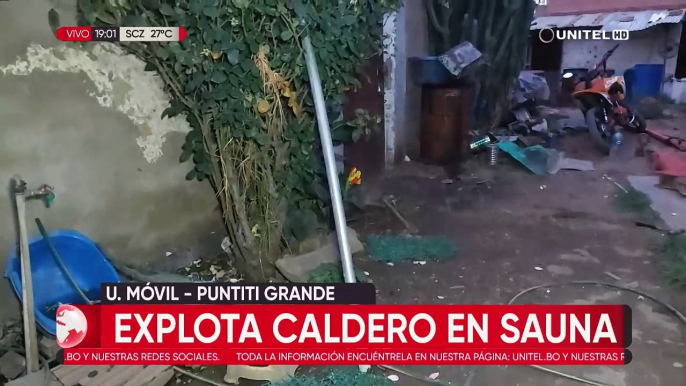 Cochabamba: Explosión del caldero de un sauna dejó destrozos y heridos en la zona de Puntiti Grande