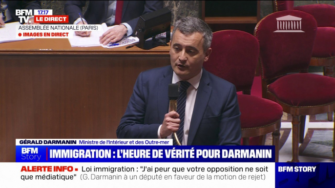 Loi immigration: "On doit répondre à l'interrogation des Français", déclare Gérald Darmanin