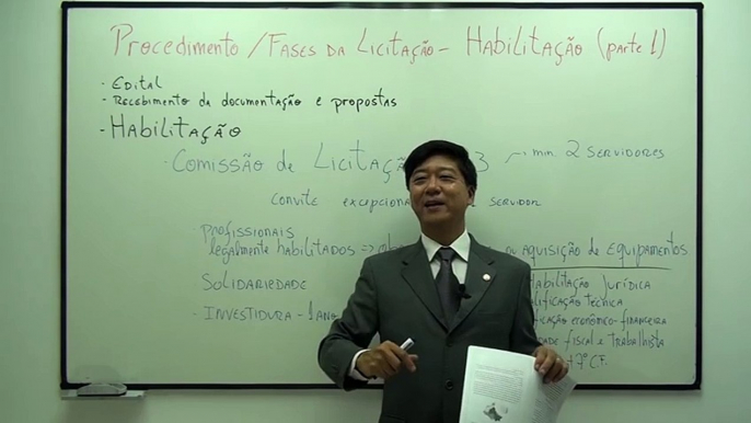 Aula 72 (Licitação - Procedimento Fases Habilitação - Parte I) Direito Administrativo -