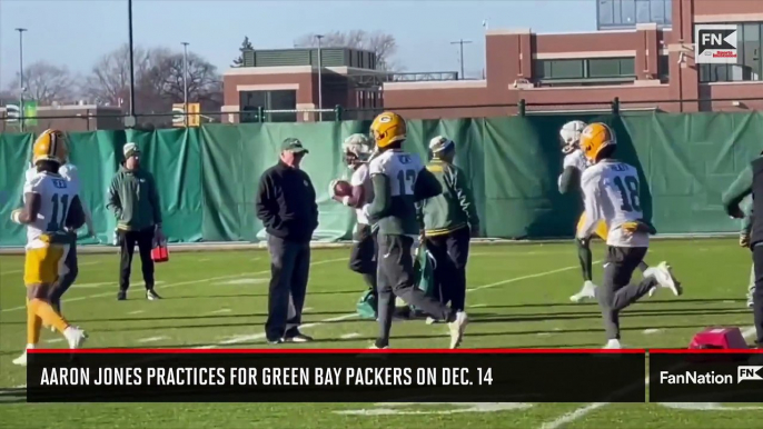 Aaron Jones Practices for Green Bay Packers on Dec. 14