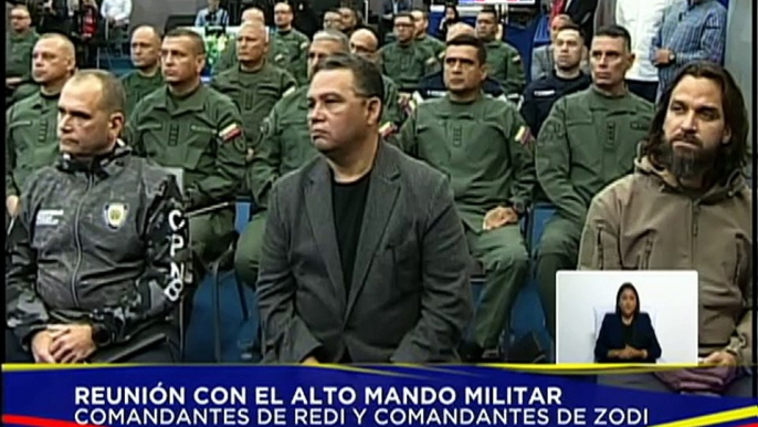 Pdte. Nicolás Maduro dirige reunión con el Alto Mando Militar, comandantes de las REDI y las ZODI