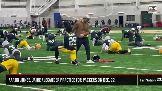 Aaron Jones, Jaire Alexander Practice for Packers on Dec. 22