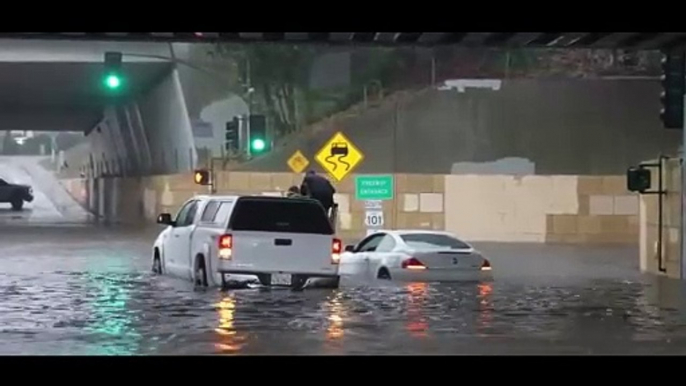 Flash flooding wreaks havoc on Los Angeles area as powerful storm slams into Southern California