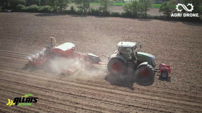 Semis du maïs  2022 avec un KUHN Moduliner 6m & FENDT 828 S4 Design Line - SARL ALLAIS Joseph