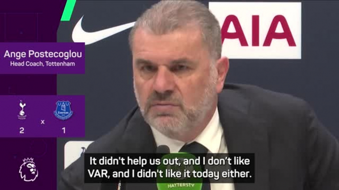 Postecoglou insists VAR didn't 'help' Spurs in narrow Everton win