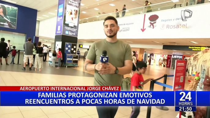 Aeropuerto Jorge Chávez: continúan los emotivos reencuentros entre familiares