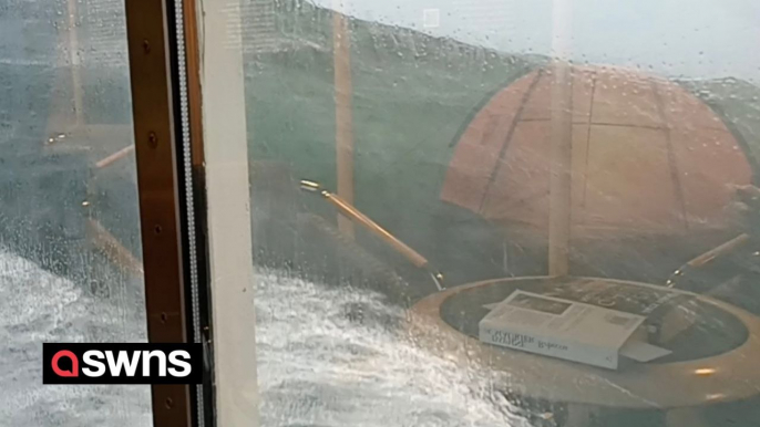 Brits stuck on cruise ship with no power tell of horror after storm batters boat with 20 metre waves