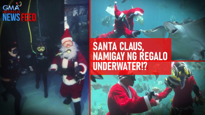 Santa Claus, namigay ng regalo underwater!? | GMA Integrated Newsfeed