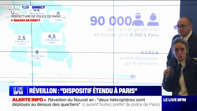 Réveillon du Nouvel an: 90.000 policiers et gendarmes seront mobilisés dans toute la France, dont 6.000 à Paris