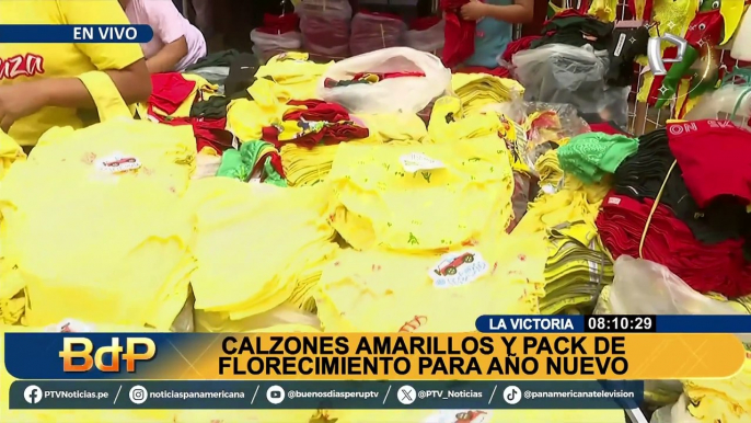 "Tú eres mi colágeno y yo soy tu...": siguen las ofertas en prendas amarillas con frases por Año Nuevo en Gamarra