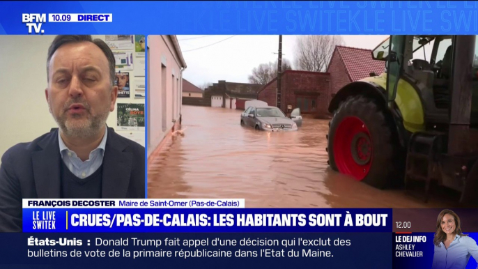 Inondations dans le Pas-de-Calais: "On a le sentiment de revivre tous ensemble un mauvais feuilleton", souligne le Maire de Saint-Omer (Pas-de-Calais)