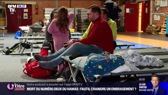 Épuisés par les inondations dans le Pas-de-Calais, des habitants de Blendecques cherchent à fuir leur maison temporairement ou définitivement