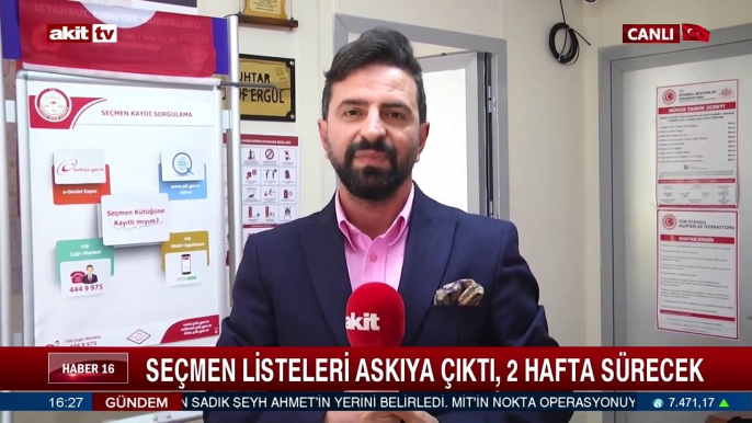 Seçmen listeleri askıya çıktı, 2 hafta sürecek