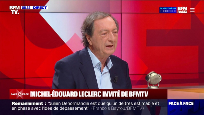 "Les industriels sont devenus plus raisonnables": Michel-Édouard Leclerc affirme que l'inflation alimentaire "va être ramenée à l'inflation moyenne"