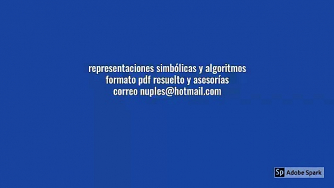 representaciones simbolicas y algoritmos