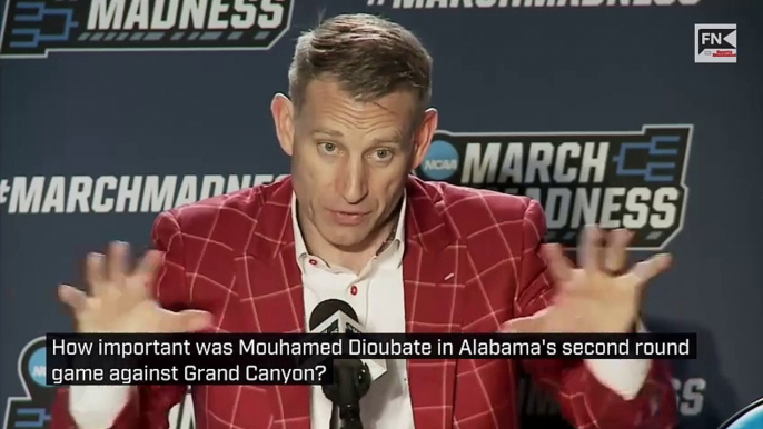 How important was Mouhamed Dioubate in Alabama's second round game against Grand Canyon?