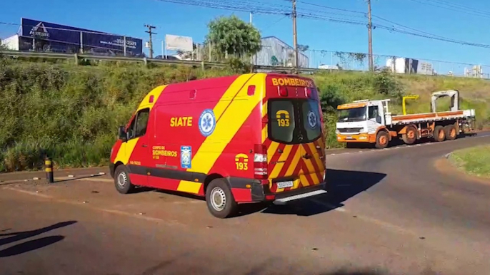 Ciclista fica ferido após colisão às margens da BR-277, no XIV de Novembro