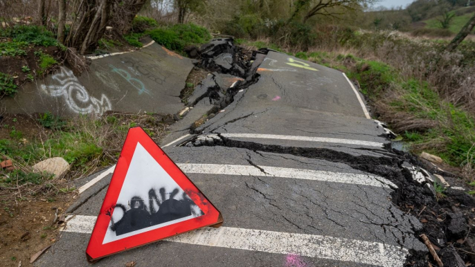 Plans submitted to fix major road 'destroyed' in landslip that looked like earthquake hit