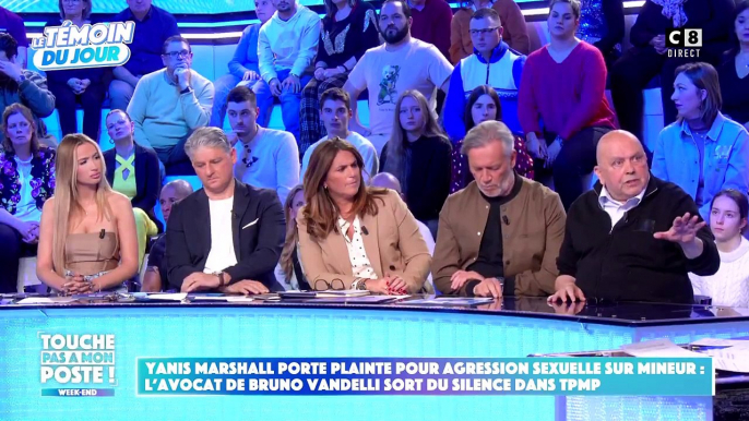 L'avocat de Bruno Vandelli, accusé d'agression sexuelle s'exprime dans TPMP : "Avec ou sans procès Bruno est détruit. N'oubliez pas que Yanis Marshall s'est fait virer de TF1 car il était toxico et arrivait torché !" - Vidéo