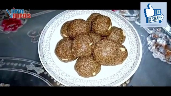 Alsi Pinni Recipe In Urdu / السی کی پنی / Flax Seeds Ladoo Recipe