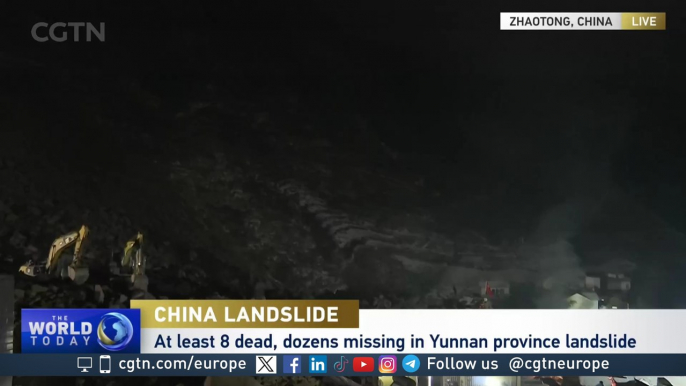 Landslide in China kills at least 8 people with dozens missing