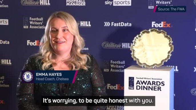 Emma Hayes becomes first woman to win FWA Tribute award