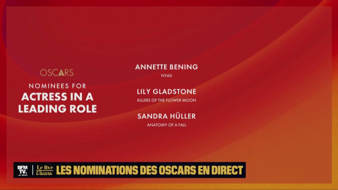 L'actrice Sandra Hüller nommée pour l'Oscar de la meilleure actrice pour son rôle dans "Anatomie d'une chute"