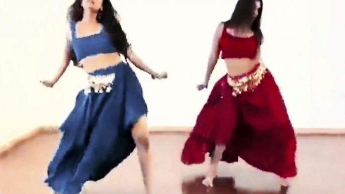 Two girls dancing to an Indian song