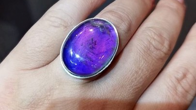 Holiday Ocean - Mood Ring - Crystal Quartz - Sterling Silver 925